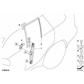 BMW Left Rear Window Guide - Genuine BMW 51357020583