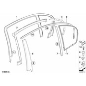 BMW Window Guide Web Cover Right - Genuine BMW 51357033814