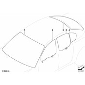 BMW Side WindowGreen FixedRight Rear Door (Ir) - Genuine BMW 51357067066
