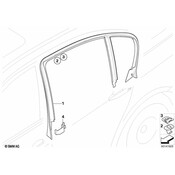 BMW Cover Window Frame Door Rear Right - Genuine BMW 51357119946