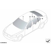 BMW Side WindowGreen FixedRight Rear Door - Genuine BMW 51357177850