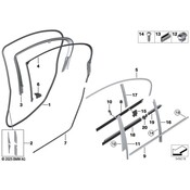 BMW Window Guide Web Cover Left - Genuine BMW 51357182295