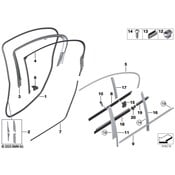 BMW Window Guide Web Cover Right - Genuine BMW 51357182296
