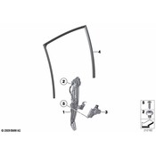 BMW Window Guide Left Rear Door - Genuine BMW 51357182297
