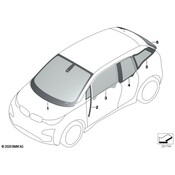 BMW Side Window Door Fixed Rear Right (Ssg) - Genuine BMW 51357288188