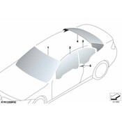 BMW Side Window Rear Left - Genuine BMW 51357290495