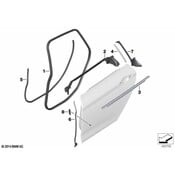 BMW Door Belt Molding - Genuine BMW 51357310197