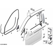 BMW Door Belt Molding - Genuine BMW 51357310203