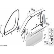 BMW Door Belt Molding - Genuine BMW 51357310206