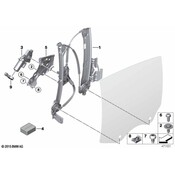 BMW Window Regulator Rear Right - Genuine BMW 51357311598