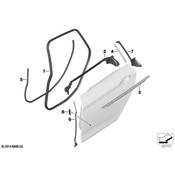 BMW Door Belt Molding - Genuine BMW 51357332520