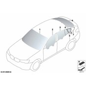 BMW Side Window Fixed Black Rear Left (Ssg) - Genuine BMW 51357335511