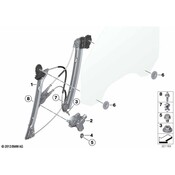 BMW Window Regulator Front Left (328i GT xDrive 335i GT xDrive) - Genuine BMW 51357339591