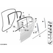 BMW Door Applique Seal - Genuine BMW 51357355892