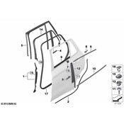 BMW Door Applique Seal - Genuine BMW 51357366157