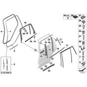 BMW Window Channel - Genuine BMW 51357393447