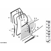 BMW Door Applique Seal - Genuine BMW 51357433155
