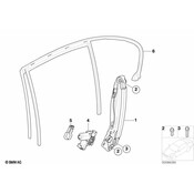 BMW Left Rear Window Guide - Genuine BMW 51358223807