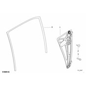 BMW Window Regulator Rear Right - Genuine BMW 51358229206
