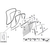 BMW Door Interior Trim Panel Seal - Genuine BMW 51358498133