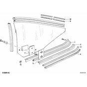 BMW Door Weather Strip Outer Left - Genuine BMW 51371871737
