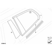BMW Cover Side Window Column C Right (Blackmatt) - Genuine BMW 51373427672