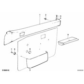 BMW Door Linig Top Front Left (Anthrazit) - Genuine BMW 51411874241