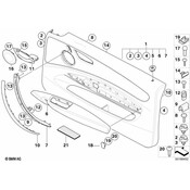 BMW Armrest Front Left (Black) - Genuine BMW 51416975317