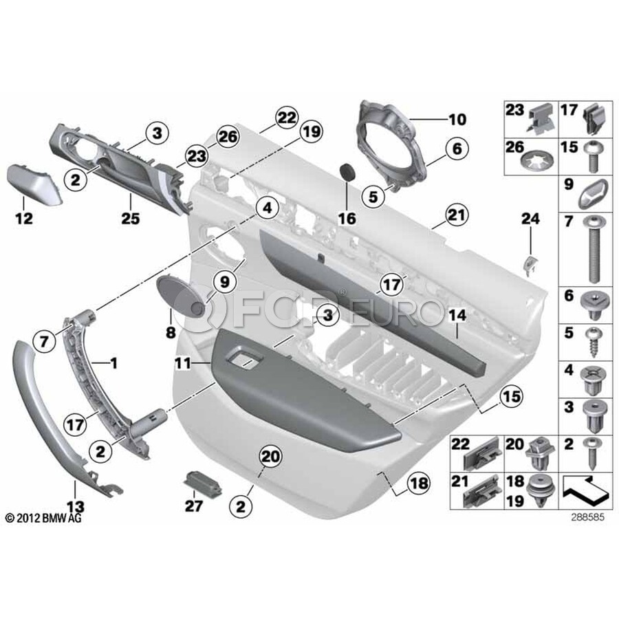 BMW Door Arm Rest - Genuine BMW 51417246393 | FCP Euro