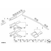 BMW Decorative Strip Door Front Left (Bambus Anthr) - Genuine BMW 51417251231