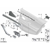 BMW Door Window Switch Bezel - Genuine BMW 51417359313