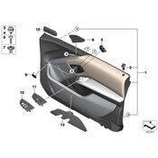 BMW Door Interior Trim Panel - Genuine BMW 51417495163