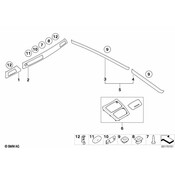 BMW Decor Strip Left Doors (Platane Anthr) - Genuine BMW 51417900843