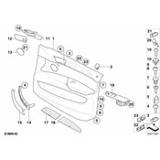 BMW Trim Locking Knob Front - Genuine BMW 51419122651
