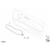 BMW Left Folding Partition Cover (Black) - Genuine BMW 51419139633
