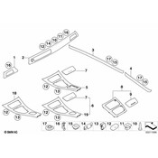 BMW Alu Decor Strip Front Left Door (Glacier Silver) - Genuine BMW 51419145411