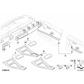 BMW Decorative Strip Door Front Right (Nussbaum Wurzel) - Genuine BMW 51419179966