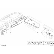 BMW Decorative Strip Door Rear Left (Titan 90) - Genuine BMW 51426970557