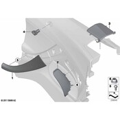 BMW Cover Loudspeaker Right (Black) - Genuine BMW 51427262344