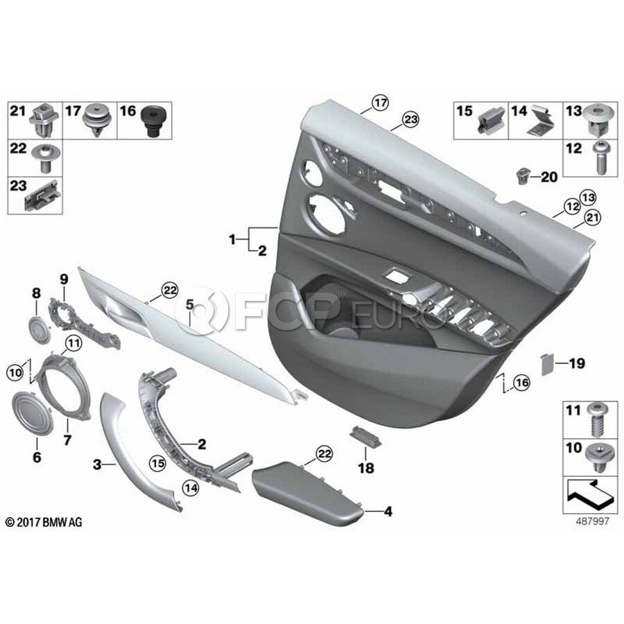 BMW Door Trim Molding - Genuine BMW 51427482439 | FCP Euro