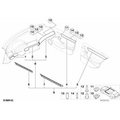 BMW Alu Decor Strip Rear Right Door (Black Cube) - Genuine BMW 51427830192