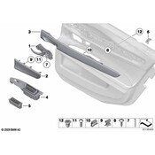 BMW Trim Door Wood FinelineGleaming R.L. - Genuine BMW 51429115575