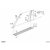 BMW Covering Column-Center Right (Black) - Genuine BMW 51431904794