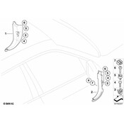 BMW Cover Bottom Left (Black) - Genuine BMW 51436954911