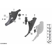 BMW Lateral Trim Panel Front Left (Venetobeige) - Genuine BMW 51437285517