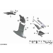 BMW Interior Quarter Panel Trim Panel - Genuine BMW 51437345788