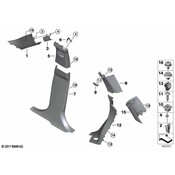 Mini Body A-Pillar Baffle Plate - Genuine Mini 51437378212