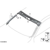 BMW Body A-Pillar Trim Panel - Genuine BMW 51437490352