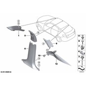BMW Body D-Pillar Trim Panel - Genuine BMW 51437850587