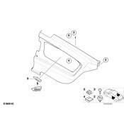 BMW Interior Quarter Panel Trim Panel - Genuine BMW 51437890780